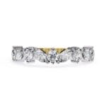 Marquise Round half Eternity Wedding Band