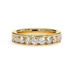 Round Channel Set Wedding Band