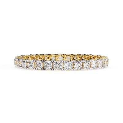 Round Shared Prong Full Eternity Wedding Band