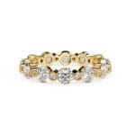 Round Unique Prong Full Eternity Wedding Band