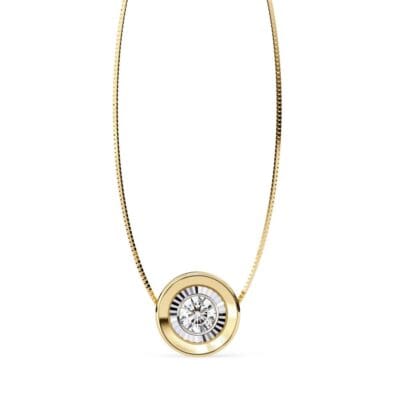 Round Unique Style Pendant with Chain