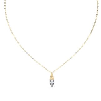 Triangle & Baguette Designer Pendant with Chain