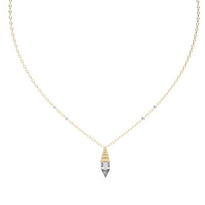 Triangle & Baguette Designer Pendant with Chain