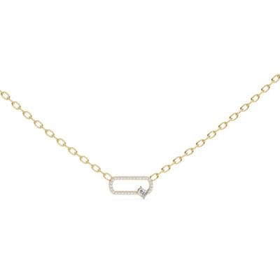Cushion Cut Diamond Necklace