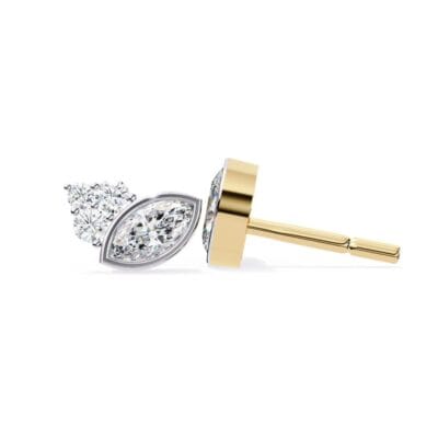 Marquise Bezel Set with Round Earrings