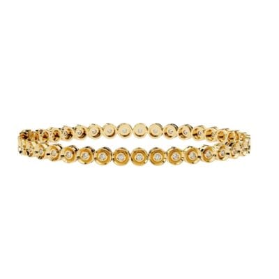 Round Bezel Set Tennis Bracelet