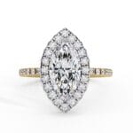 Marquise Unique Halo Engagement Ring