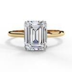 Emerald Solitaire Engagement ring