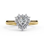 heart halo ring
