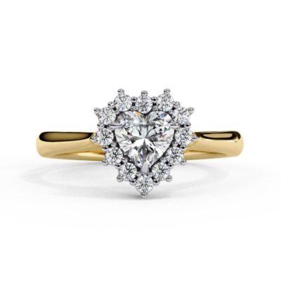 heart halo ring