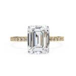 Emerald Mystic Secret Halo Engagement Ring
