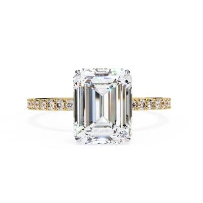 Emerald Mystic Secret Halo Engagement Ring