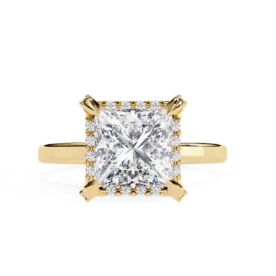 princess cut halo engagement rings