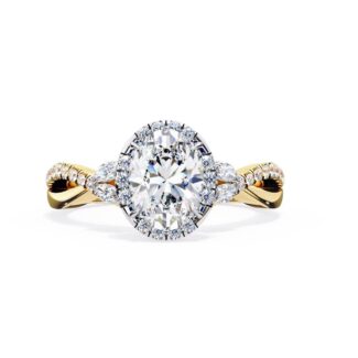 oval twisted engagement ring