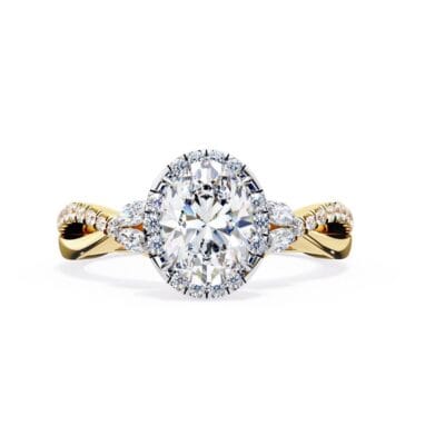oval twisted engagement ring