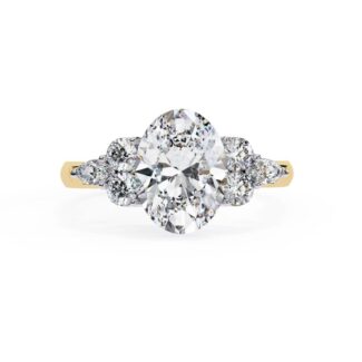 Oval Three Stone Engagement ring