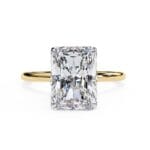 radiant hidden halo engagement ring
