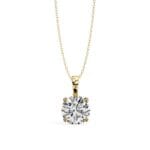 Round Vintage Style Pendant with Chain