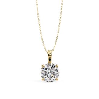 Round Vintage Style Pendant with Chain
