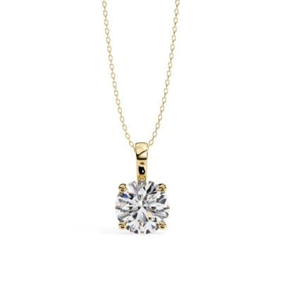 Round Vintage Style Pendant with Chain
