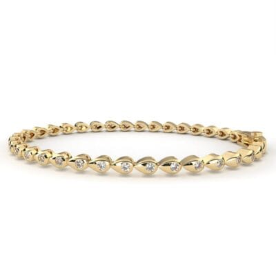 Round Unique Style Flus Tennis Bracelet