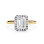 lotus prong engagement ring