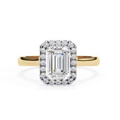 lotus prong engagement ring