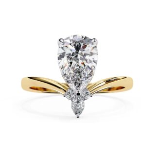 curved band engagement ring
