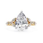 Pear Accent Stone with Full Eternity Engagement Ring