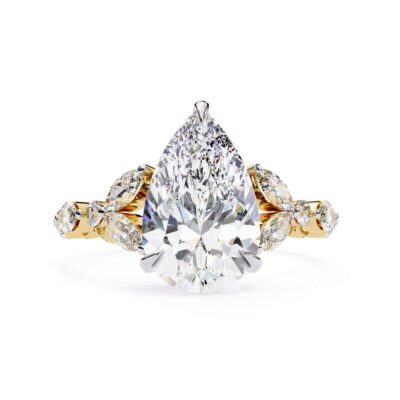 Pear Accent Stone with Full Eternity Engagement Ring