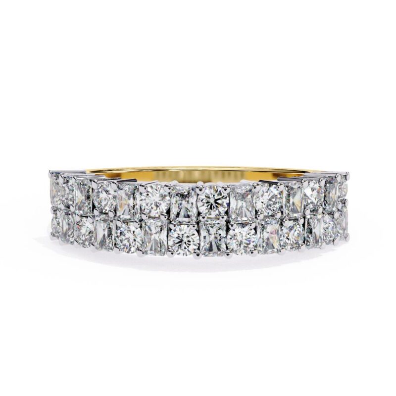 Round & Radiant Half Eternity Wedding Band