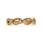 Vintage Style Half Milgrain Wedding Band