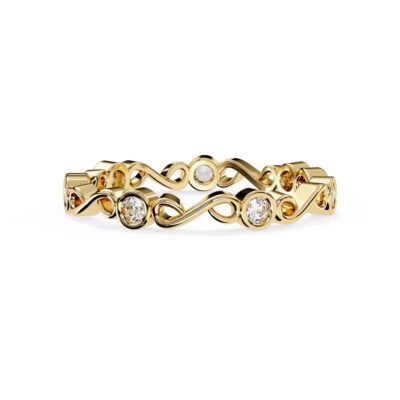 wedding ring with infinity band