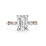 Emerald Solitaire with Full Eternity Engagement Ring