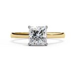 princess cut cathedral setting