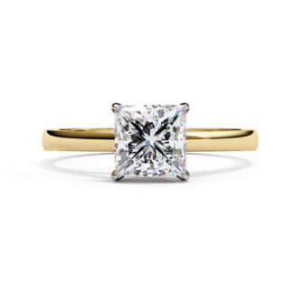 princess cut cathedral setting