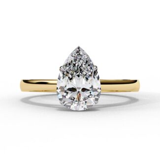 cathedral pear engagement ring
