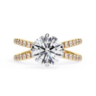 Round Split Shank Engagement Ring