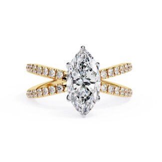 marquise split shank ring