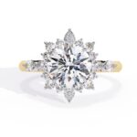flower halo engagement ring
