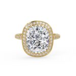 elongated cushion cut with halo