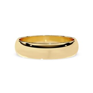 brushed and polished comfort fit wedding ring