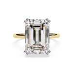 Emerald Double Claw With Basket Prong Engagement ring
