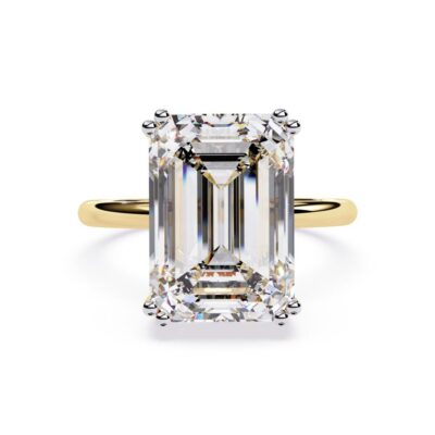 Emerald Double Claw With Basket Prong Engagement ring