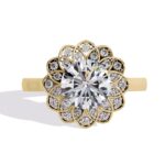 floral engagement ring