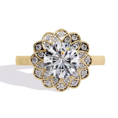 floral engagement ring
