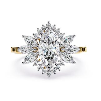 sunburst engagement ring