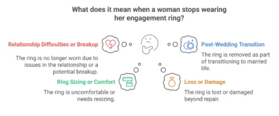 When a woman stops wearing her engagement ring meaning