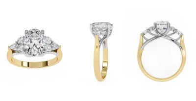 Oval Past Present Future Ring 