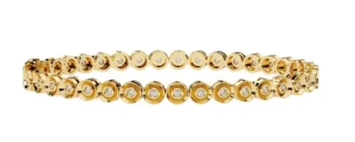 Round Bezel Set Tennis Bracelet